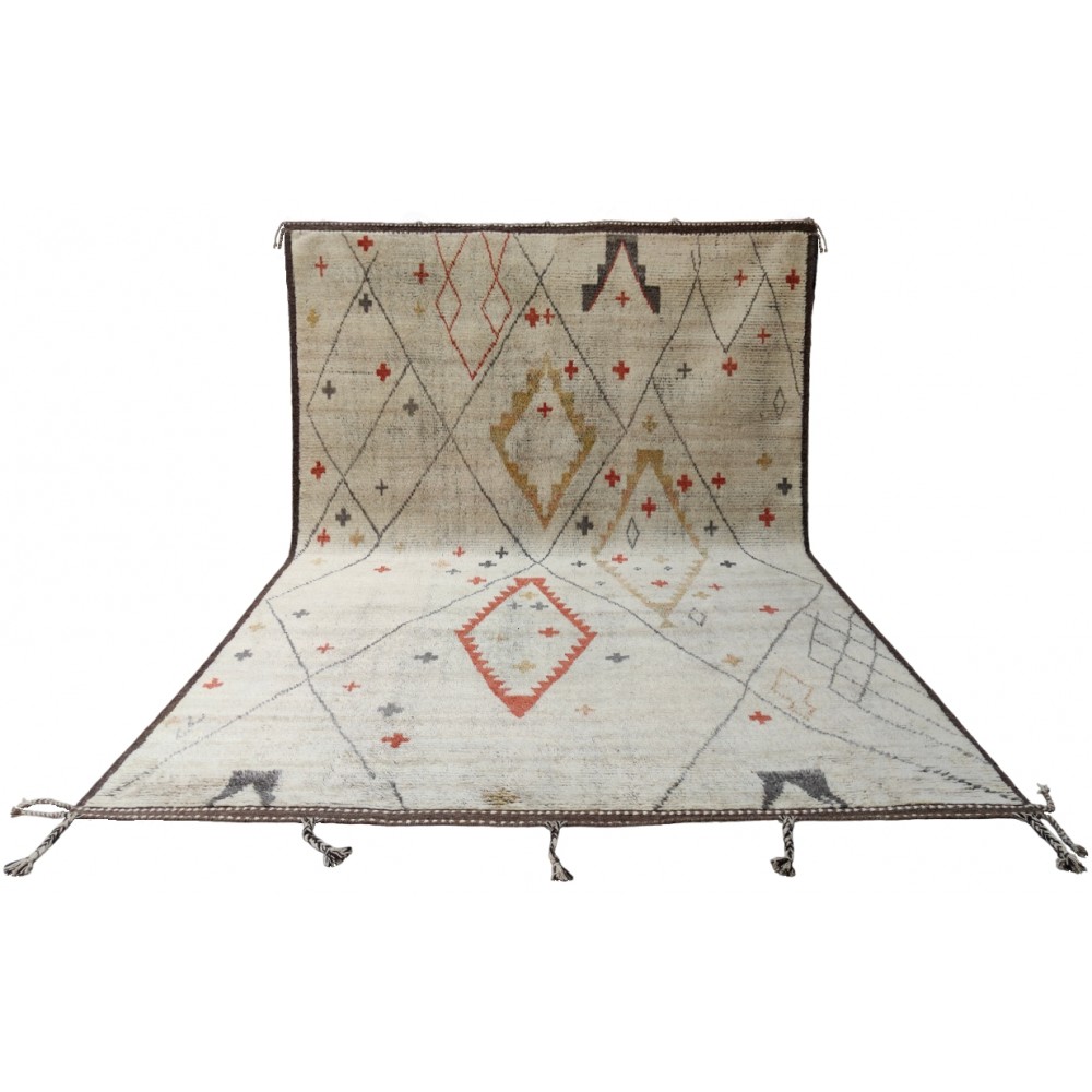 Modern Moroccan Berber Rug. 100% Wool. Custom Options Available