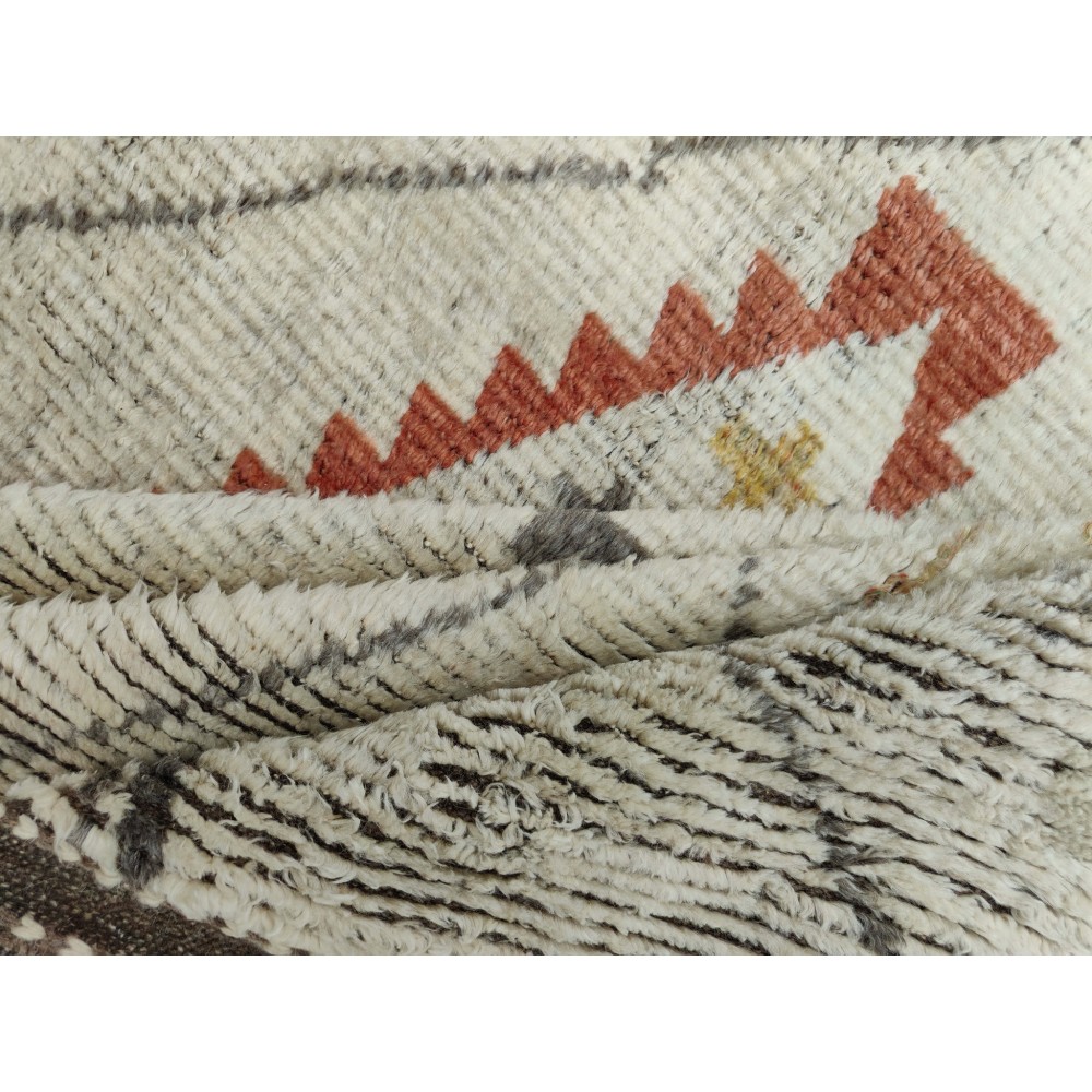 Modern Moroccan Berber Rug. 100% Wool. Custom Options Available