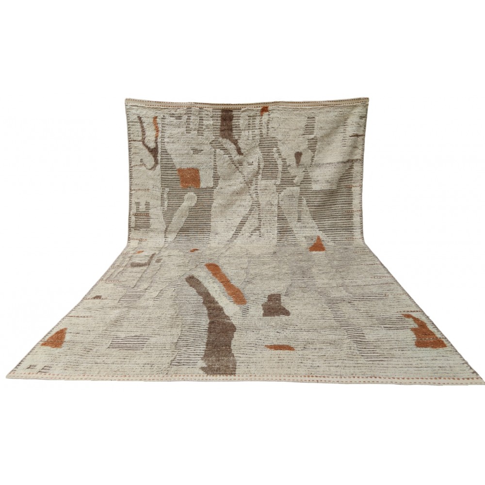 Contemporary Moroccan Rug. 100% Wool. Custom Options Available