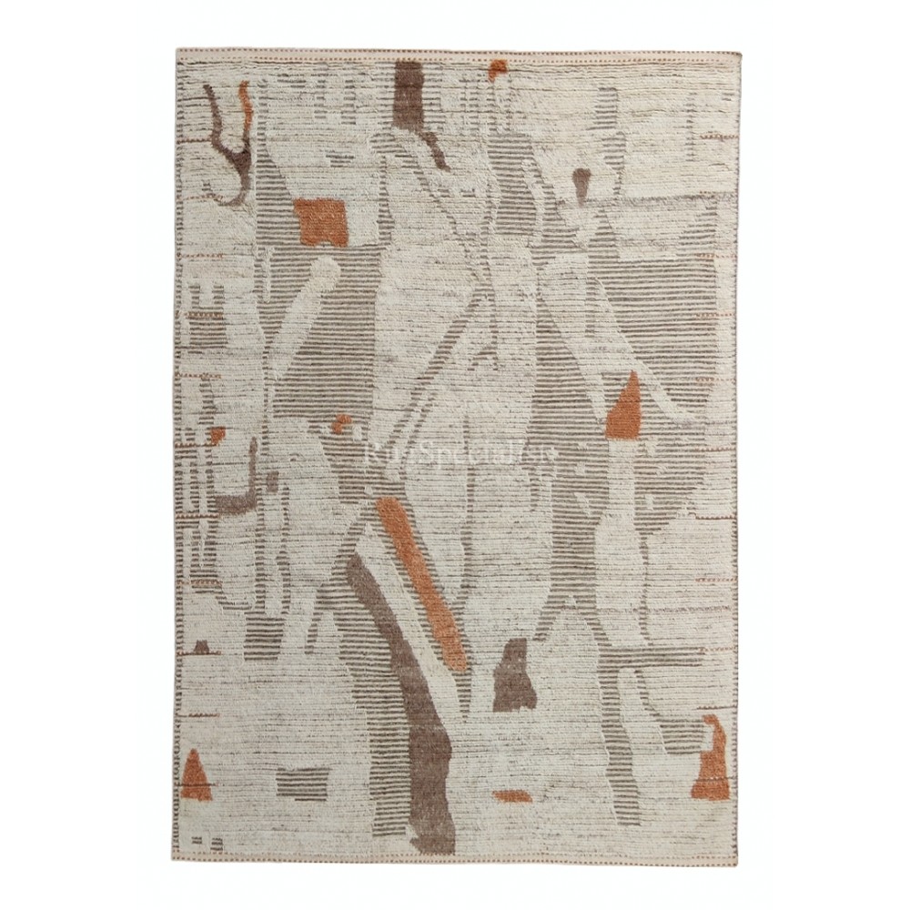 Contemporary Moroccan Rug. 100% Wool. Custom Options Available