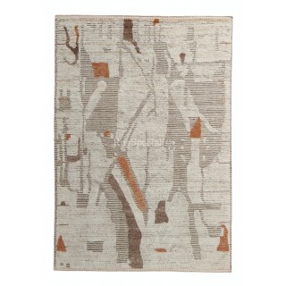 Contemporary Hand-knotted Moroccan Rug. 100% Wool. Custom Options Available