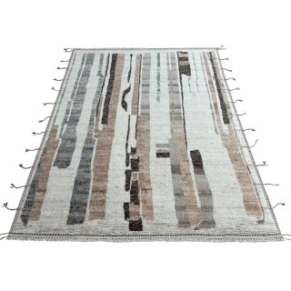 Modern Moroccan Design Berber Rug. 100% Wool. Beni Ourain Carpet