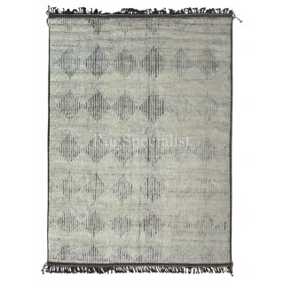 Modern Moroccan Design Berber Rug. 100% Wool. Handmade Beni Ourain Carpet