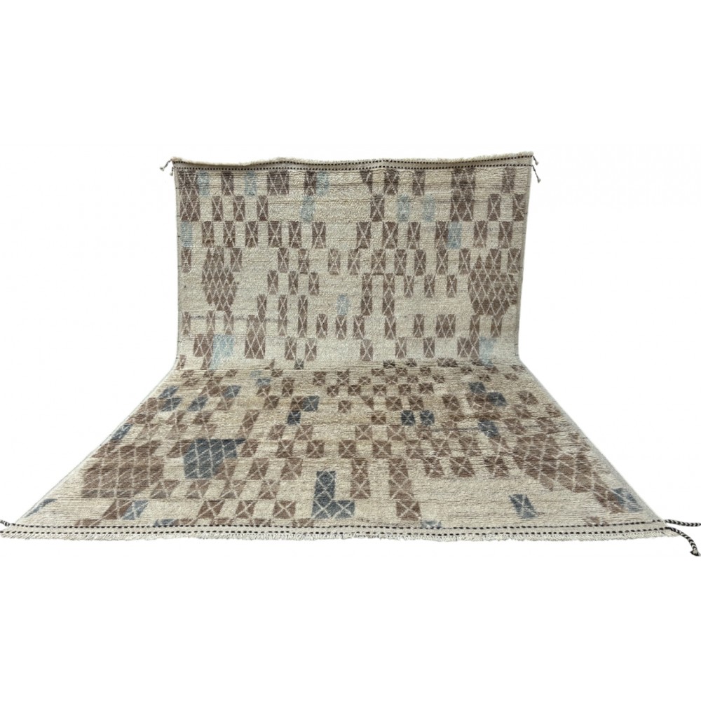 Modern Moroccan style Handmade Rug, 100% Natural Wool. Custom Options Available