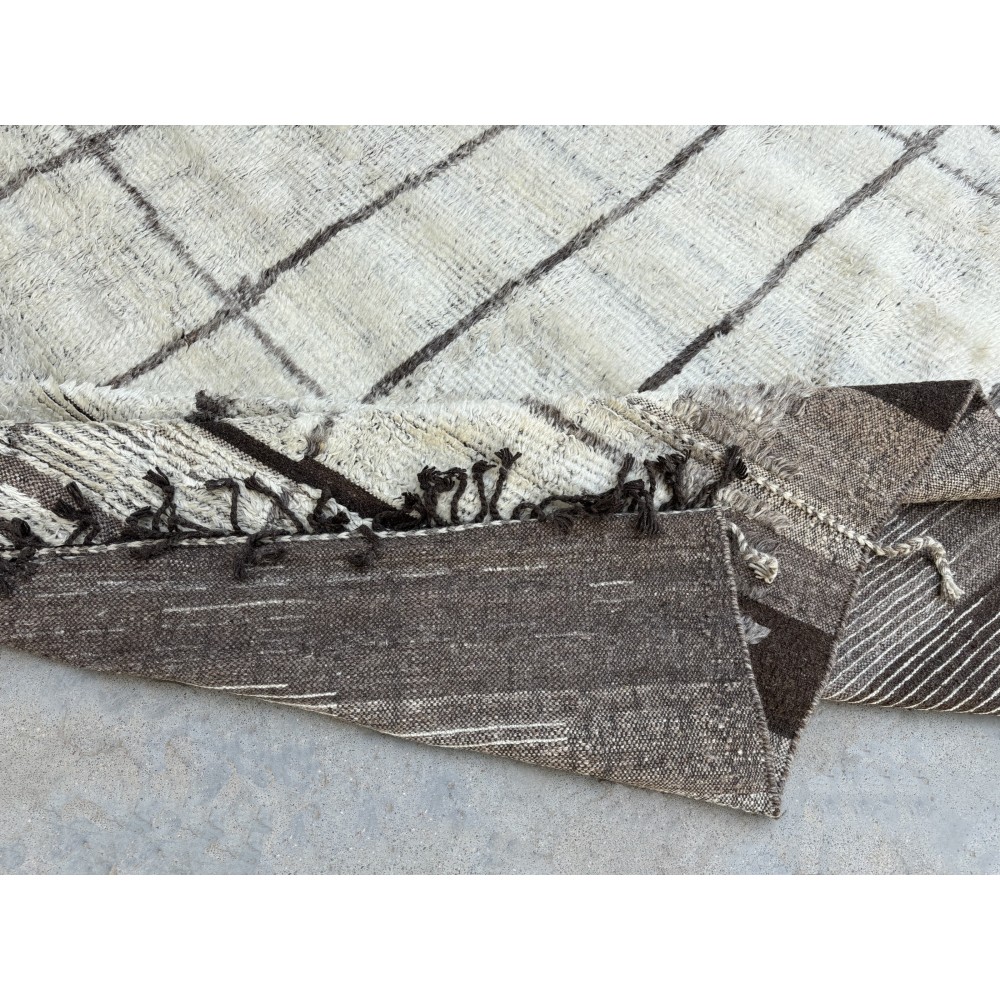 Modern Moroccan Berber style Handmade Rug, 100% Natural Wool. Custom Options Available