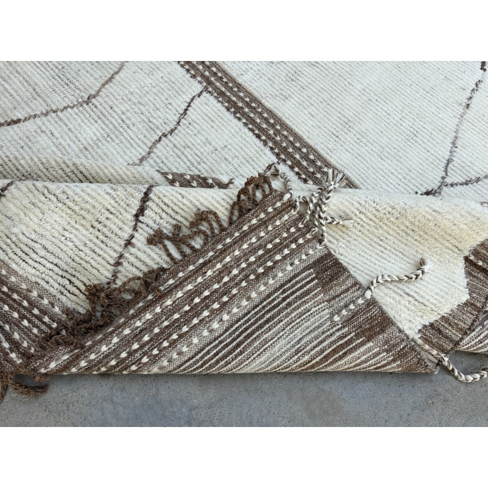Contemporary Moroccan style Handmade Rug, 100% Natural Wool. Custom Options Available