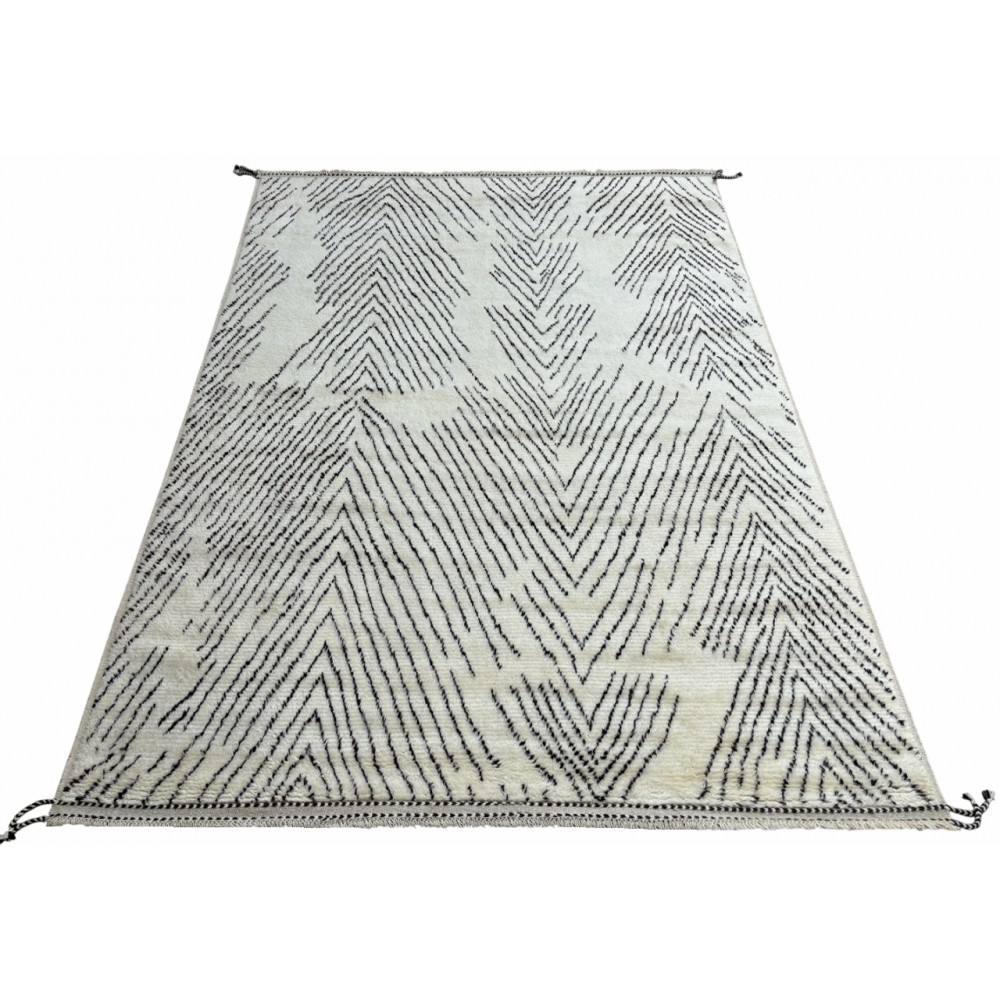 Handmade Moroccan style Rug, 100% Natural Wool. Modern Beni Ourain Carpet