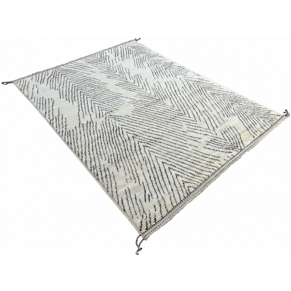 Handmade Moroccan style Rug, 100% Natural Wool. Modern Beni Ourain Carpet