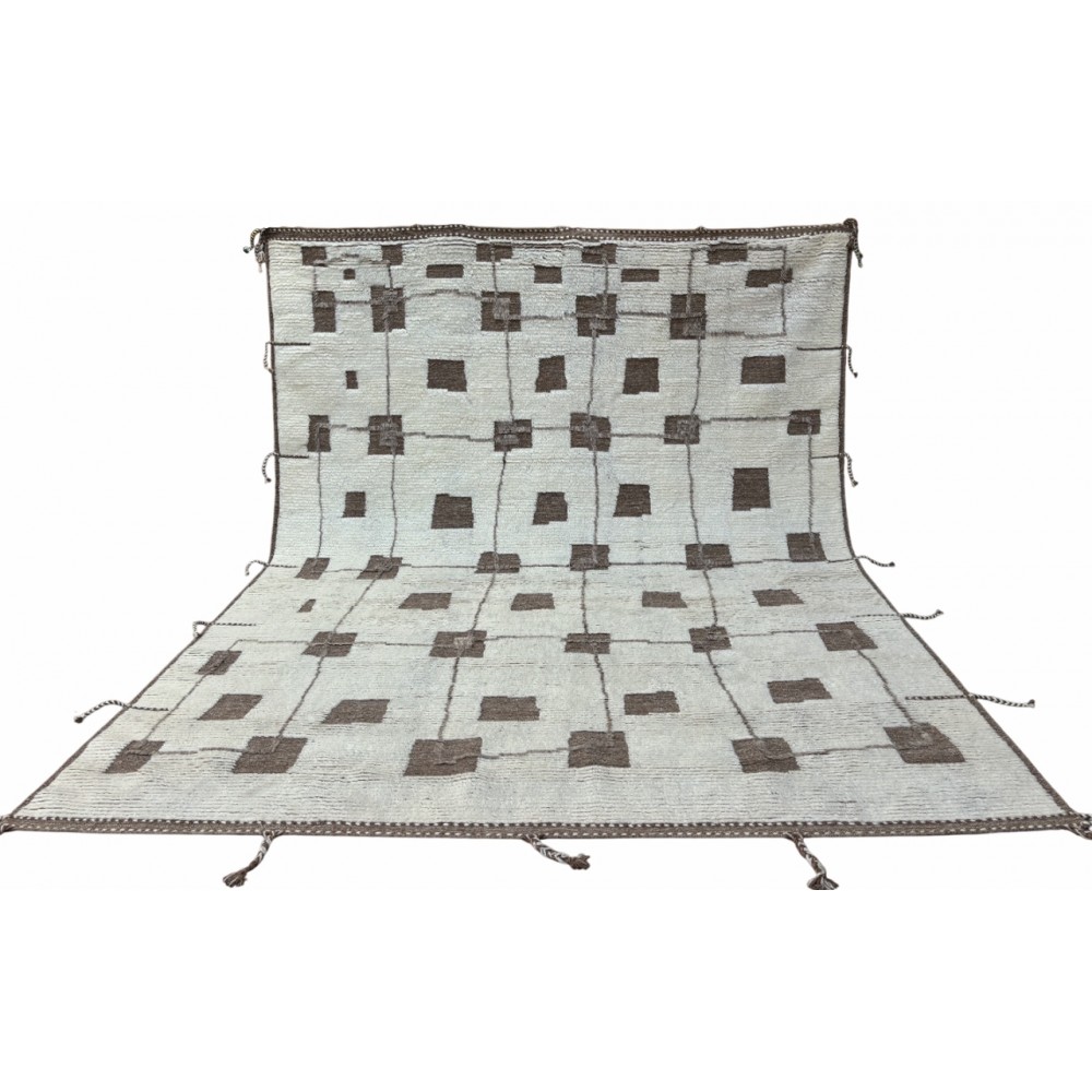 Contemporary Moroccan style Handmade Rug, 100% Natural Wool. Custom Options Available