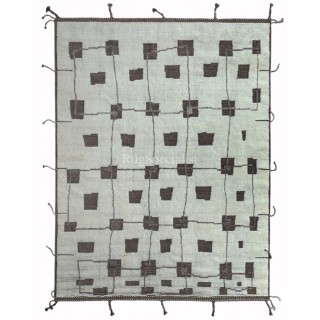 Contemporary Moroccan style Handmade Rug, 100% Natural Wool. Custom Options Available