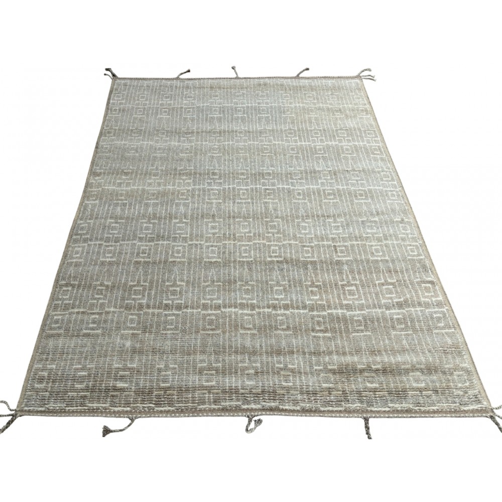 Modern Moroccan style Handmade Rug, 100% Natural Wool. Custom Options Available