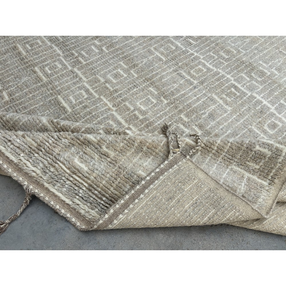 Modern Moroccan style Handmade Rug, 100% Natural Wool. Custom Options Available