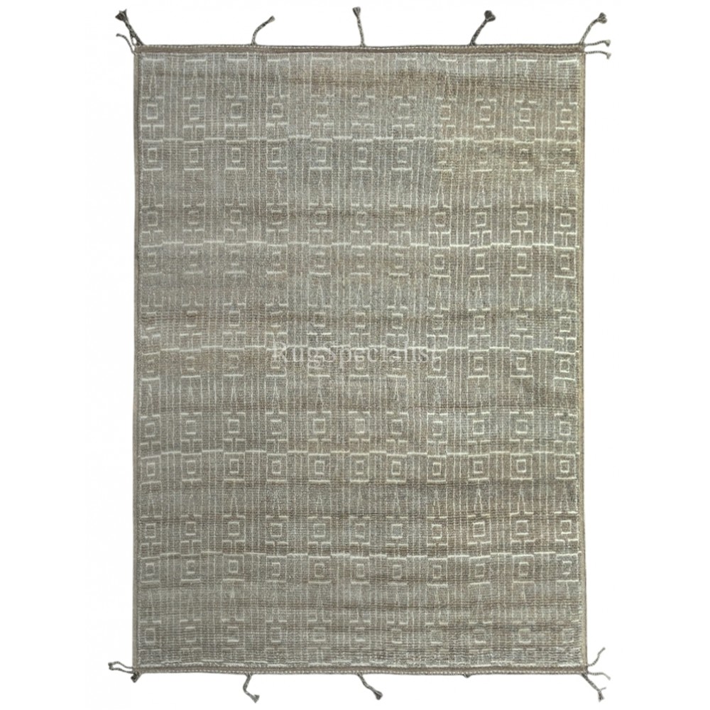 Modern Moroccan style Handmade Rug, 100% Natural Wool. Custom Options Available