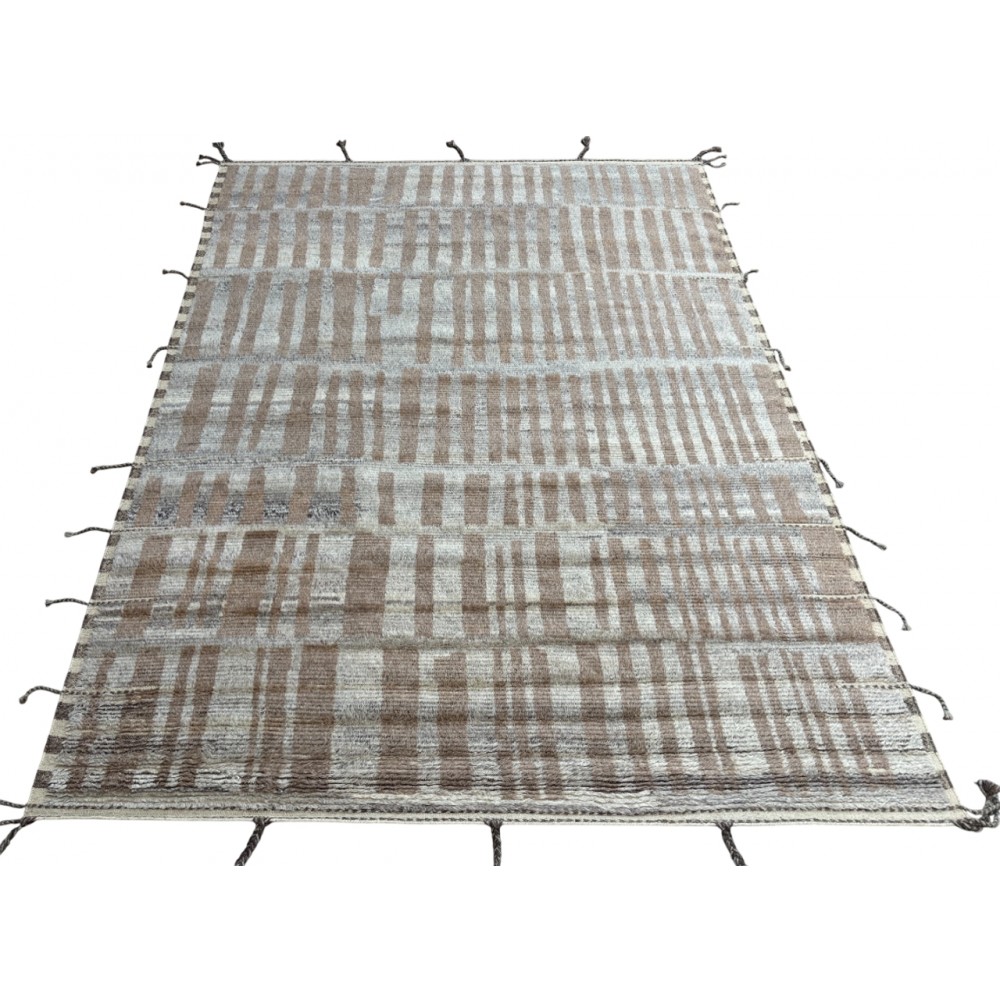 Handmade Moroccan style Rug, 100% Natural Wool. Modern Beni Ourain Carpet