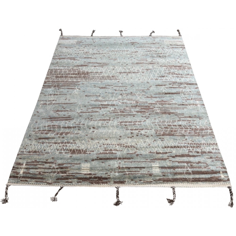 Modern Moroccan Berber Rug. 100% Wool. Custom Options Available