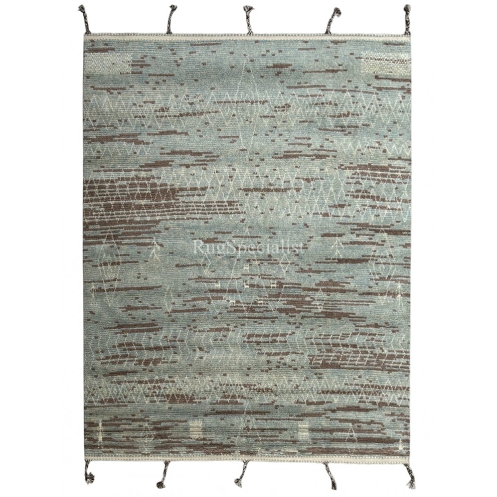 Modern Moroccan Berber Rug. 100% Wool. Custom Options Available