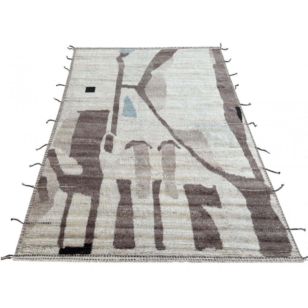 Hand Knotted Moroccan Design Rug. 100% Wool. Custom Options Available
