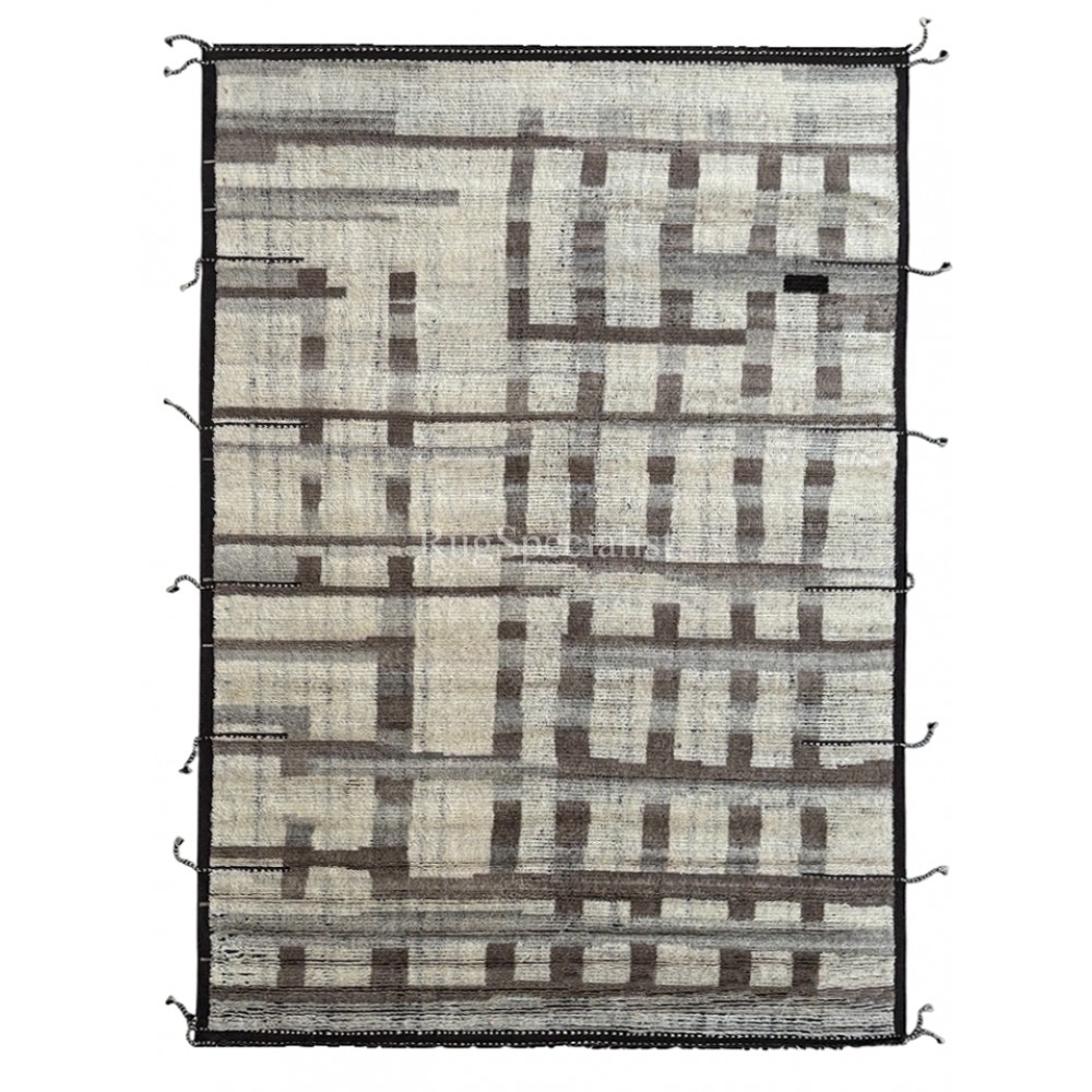 Beni Ourain Design Rug. Moroccan Design Carpet. 100% Wool. Custom Options Available