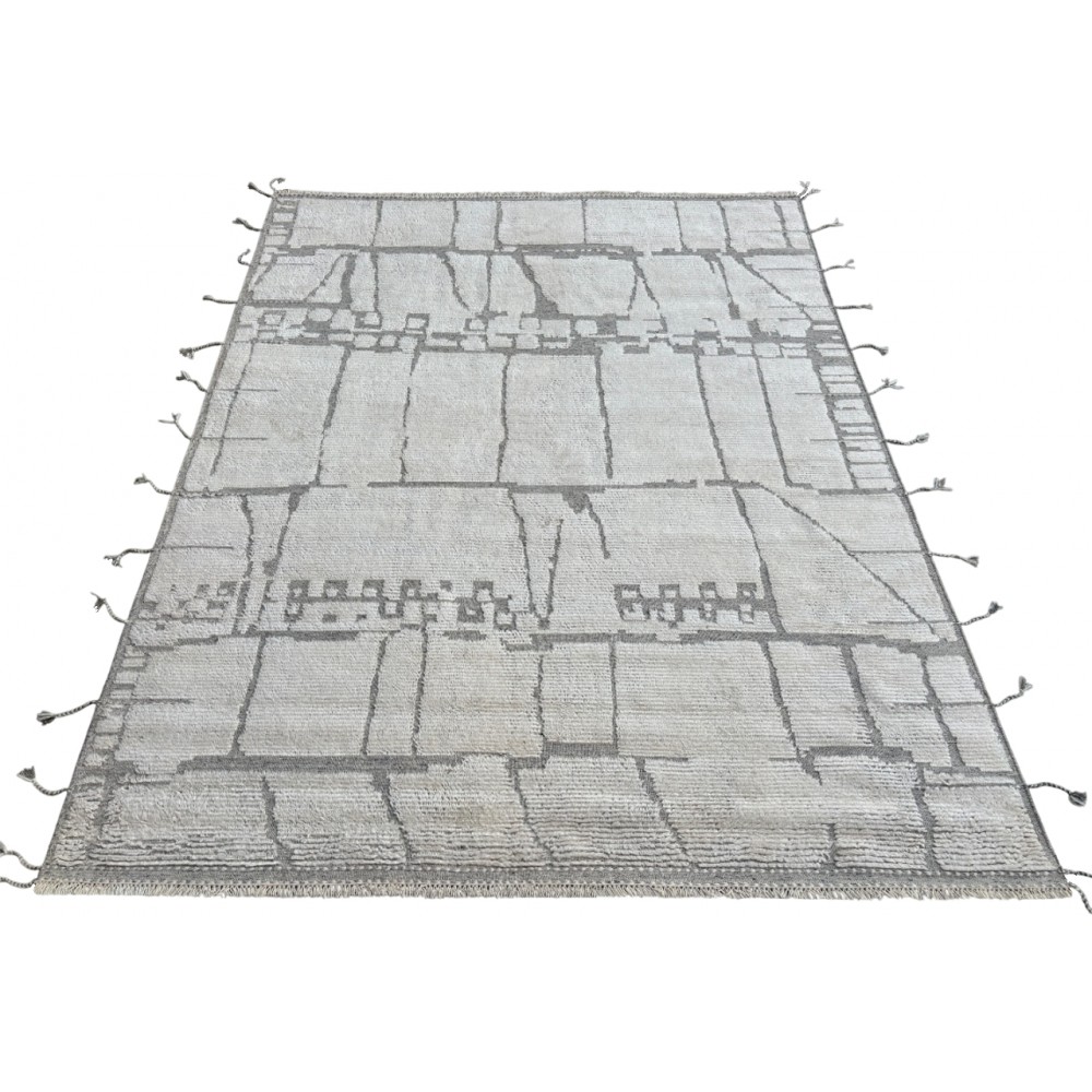 Modern Handmade Moroccan Design Rug. 100% Wool. Custom Options Available