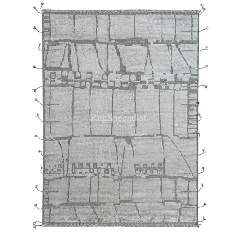 Modern Handmade Moroccan Design Rug. 100% Wool. Custom Options Available