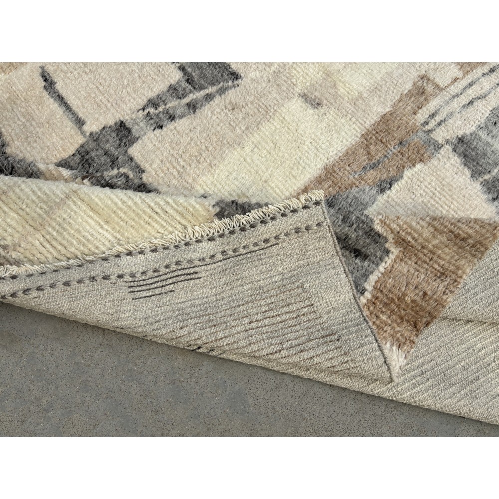Modern Moroccan Berber style Handmade Rug. 100% Natural Wool. Custom Options Available
