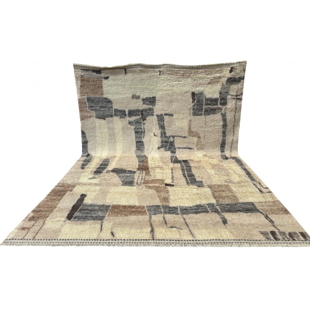 Modern Moroccan Berber style Handmade Rug. 100% Natural Wool. Custom Options Available