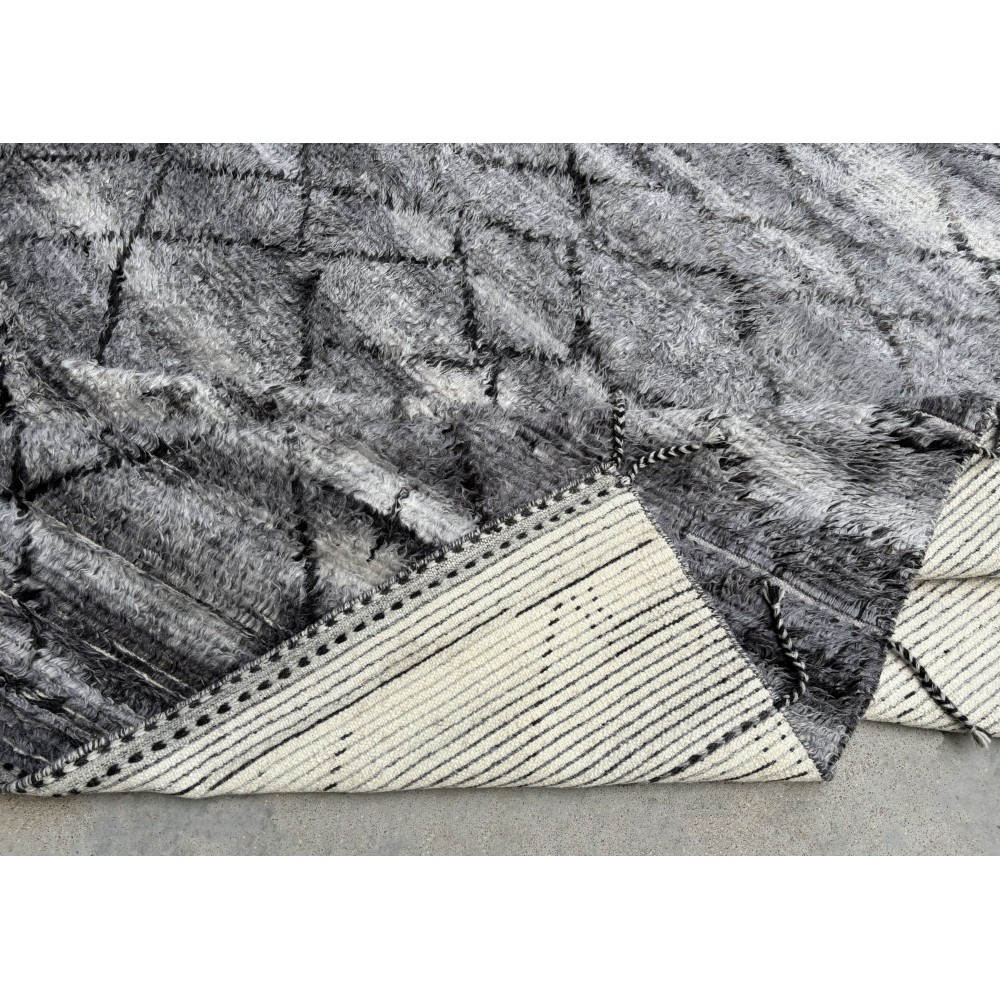 Modern Moroccan style Handmade Rug. 100% Natural Wool. Custom Options Available