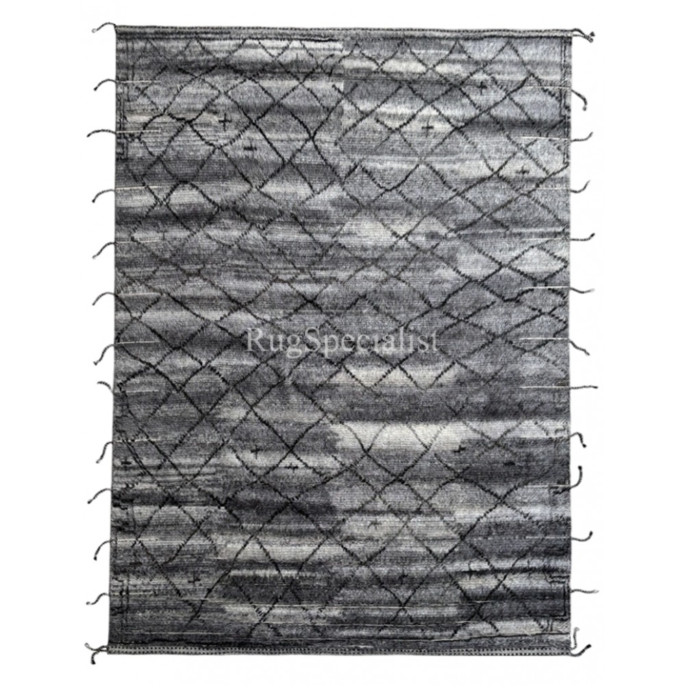 Modern Moroccan style Handmade Rug. 100% Natural Wool. Custom Options Available
