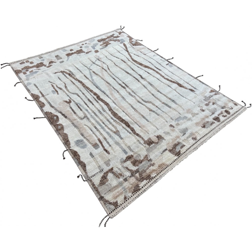 Contemporary Moroccan style Handmade Rug. 100% Natural Wool. Custom Options Available
