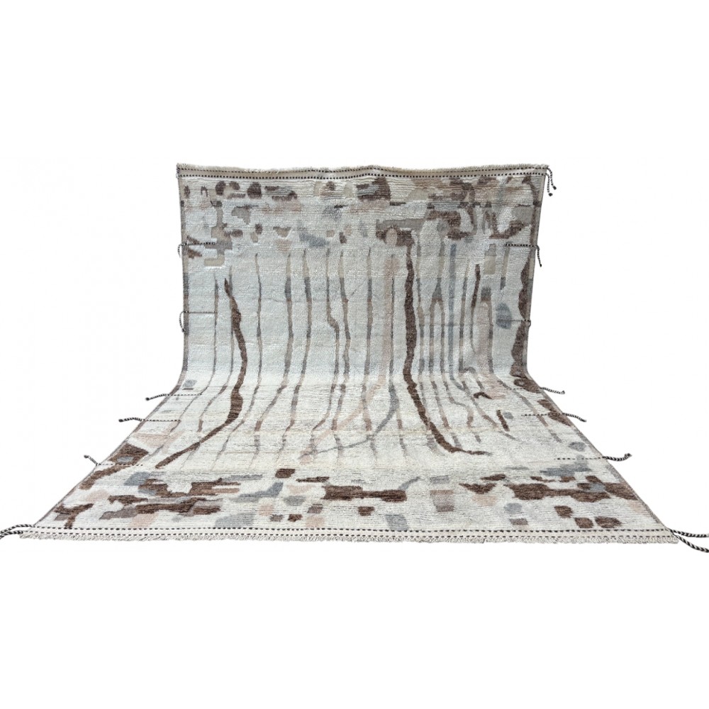 Contemporary Moroccan style Handmade Rug. 100% Natural Wool. Custom Options Available