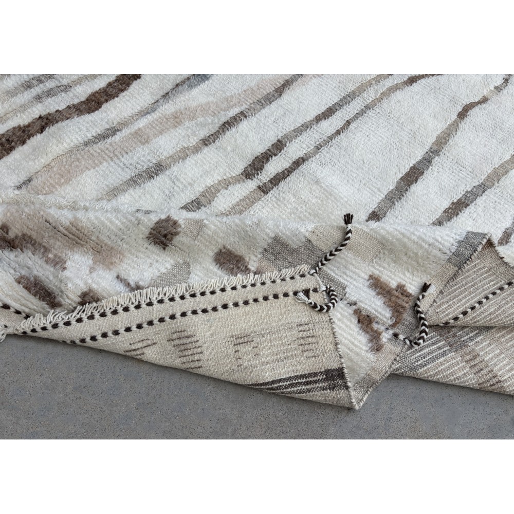 Contemporary Moroccan style Handmade Rug. 100% Natural Wool. Custom Options Available