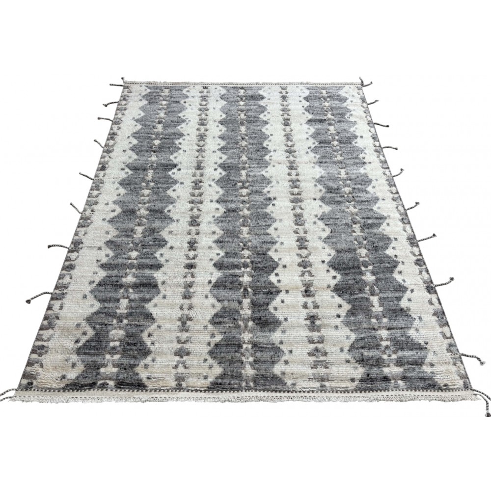 Modern Moroccan style Handmade Rug. 100% Natural Wool. Custom Options Available