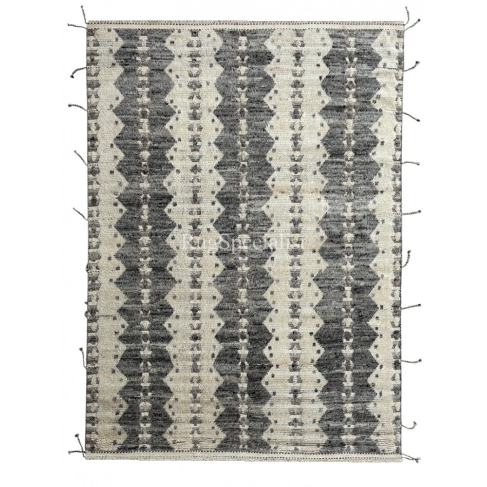 Modern Moroccan style Handmade Rug. 100% Natural Wool. Custom Options Available