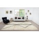New Handmade "Tulu" Rug, 100% Natural Un-Dyed Wool, Beige & Black Colors