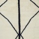New Handmade "Tulu" Rug, 100% Natural Un-Dyed Wool, Beige & Black Colors