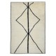 New Handmade "Tulu" Rug, 100% Natural Un-Dyed Wool, Beige & Black Colors