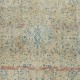 One of a kind Vintage Beige Large Area Rug, Sun Faded Handmade Turkish Carpet
