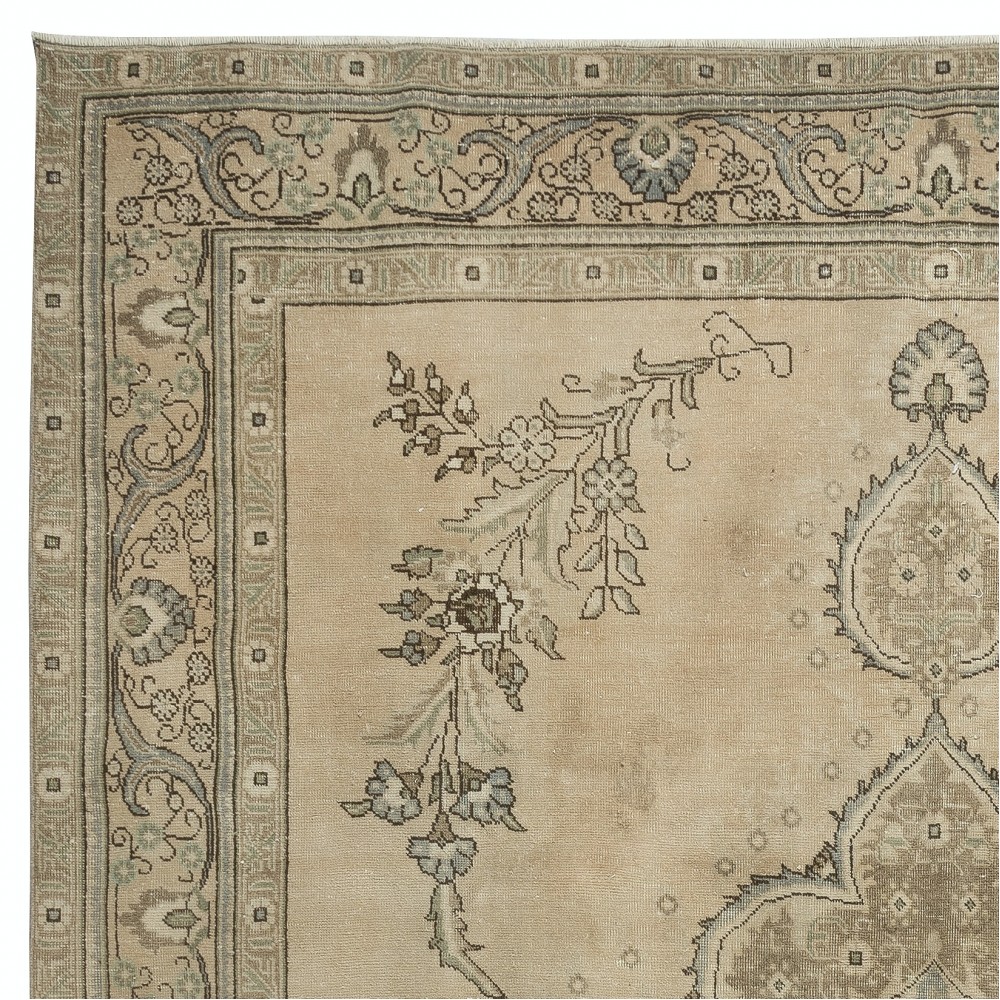 One of a kind Vintage Turkish Large Rug. Handmade Large Carpet for Rustic, Country & Farmhouse Decor