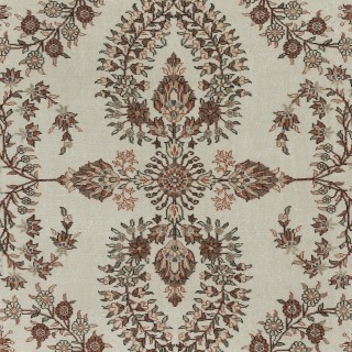 One of a kind Vintage Large Area Rug in Beige and Red Color. Handmade Turkish Carpet with Floral Design