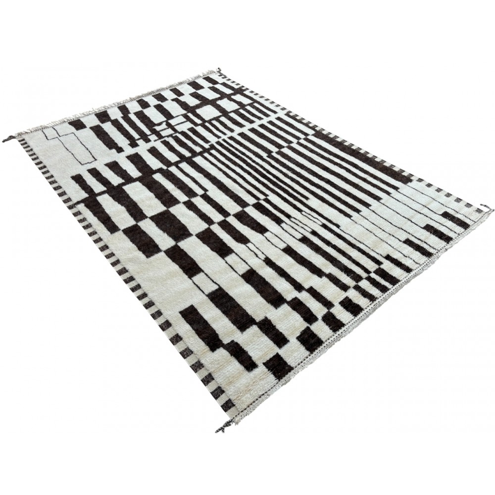 Hand Knotted Moroccan Design Rug, 100% Wool. Custom Options Available