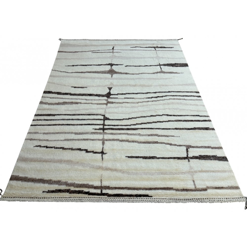 Beni Ourain Design Rug. Moroccan Design Carpet. 100% Wool. Custom Options Available