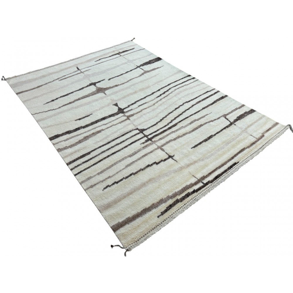 Beni Ourain Design Rug. Moroccan Design Carpet. 100% Wool. Custom Options Available