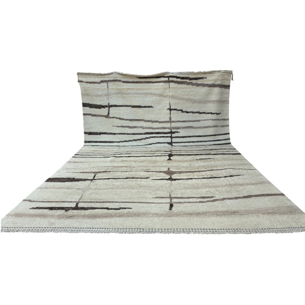 Beni Ourain Design Rug. Moroccan Design Carpet. 100% Wool. Custom Options Available