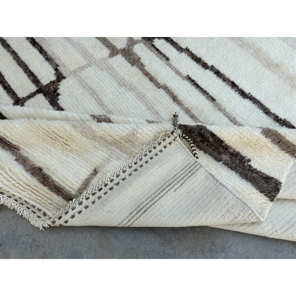 Beni Ourain Design Rug. Moroccan Design Carpet. 100% Wool. Custom Options Available