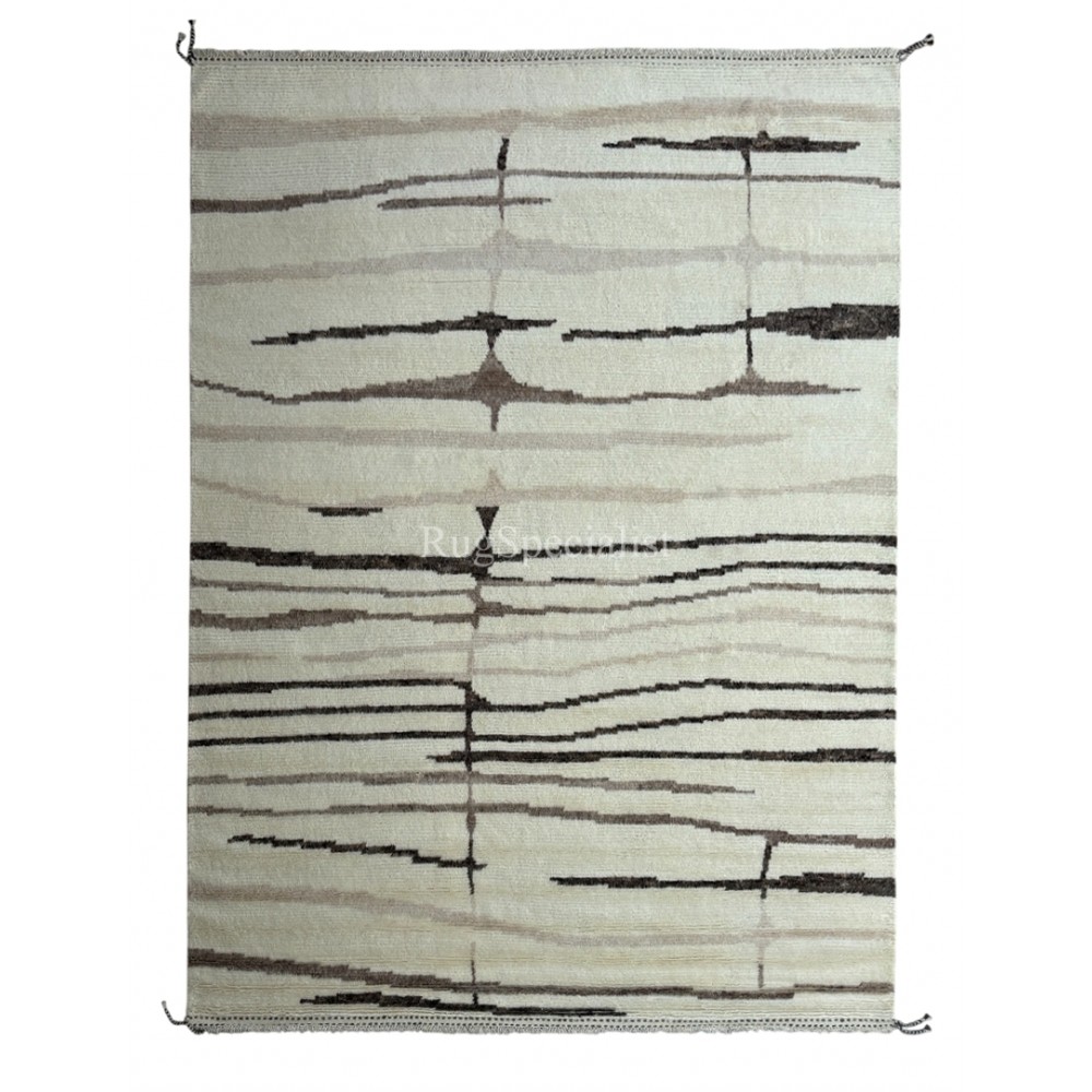 Beni Ourain Design Rug. Moroccan Design Carpet. 100% Wool. Custom Options Available