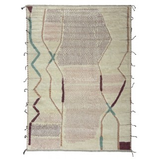 Modern Moroccan style Handmade Rug. 100% Natural Wool. Custom Options Available
