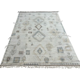 Handmade Moroccan style Rug. 100% Natural Wool. Modern Beni Ourain Carpet