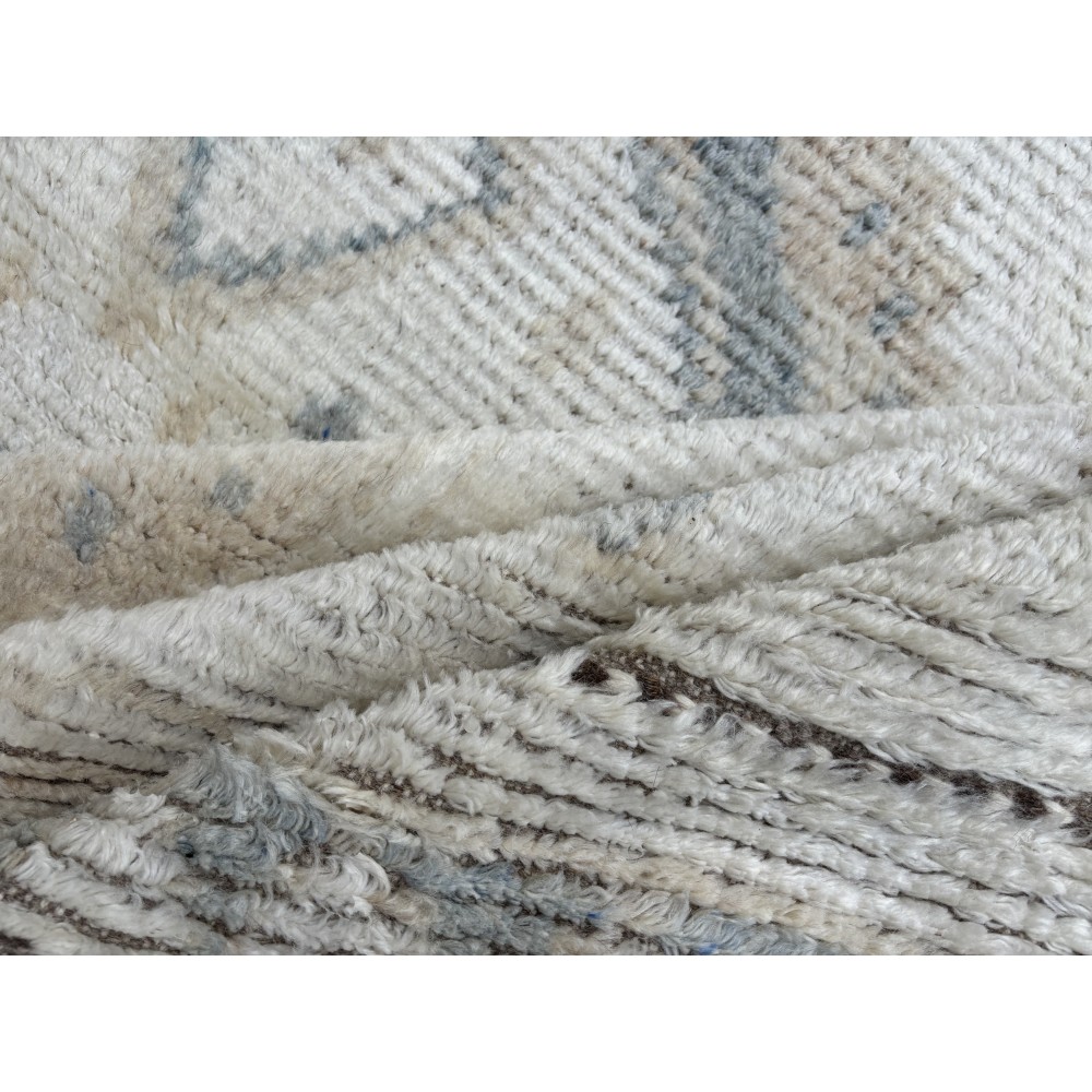Handmade Moroccan style Rug. 100% Natural Wool. Modern Beni Ourain Carpet