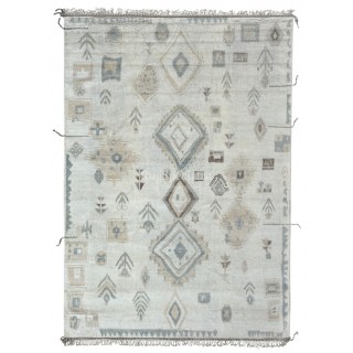 Handmade Moroccan style Rug. 100% Natural Wool. Modern Beni Ourain Carpet
