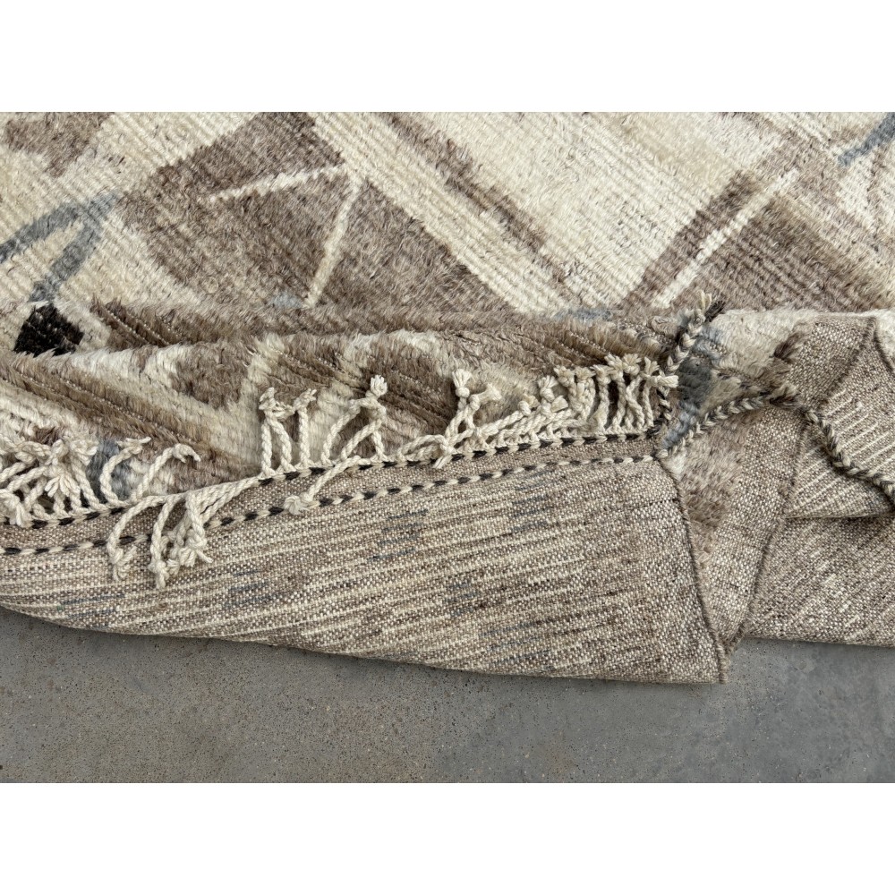 Modern Moroccan style Handmade Rug. 100% Natural Wool. Custom Options Available